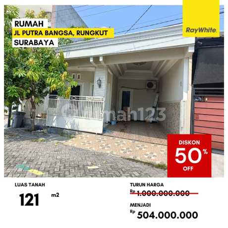 Dijual Rumah 500 Jutaan di Jl Putra Bangsa Rungkut Surabaya