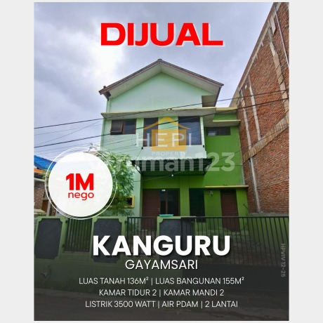 Rumah 2 Lantai di Kanguru Gayamsari Semarang Timur