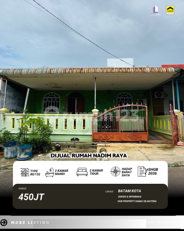 Dijual Cepat Rumah Nadim Raya Batam Kota