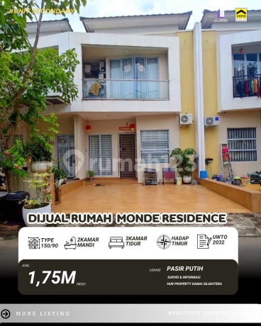 Dijual Cepat‼️rumah The Monde Residence - Pasir Putih