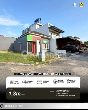 Dijual Cepat Rumah Hook Livia Garden Batam Center