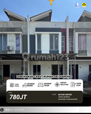 Dijual Cepat ‼️ Rumah De Diamond Residence 