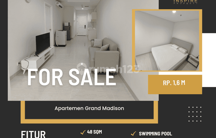 Jual Apartemen Grand Madison type 2br furnish strategis best view dekat mall cp dn neo soho jakarta barat