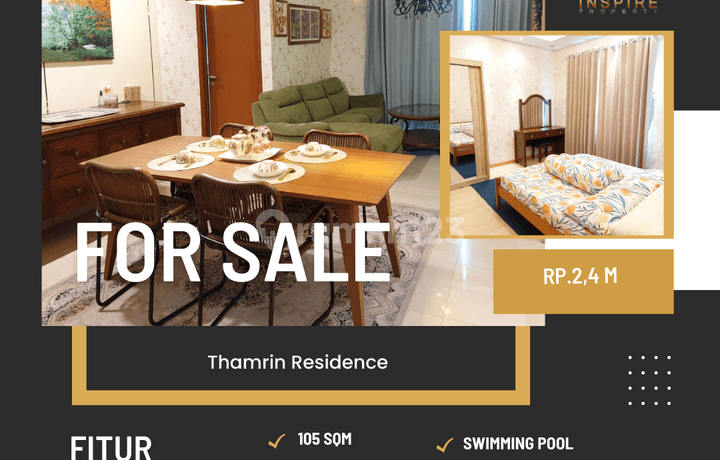 Jual Thamrin residences 3br full furnish siap huni jakarta pusat