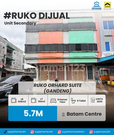 Dijual. Ruko Gandengan Di Orchid Suite Batam Centre Hadap Jalan Raya 