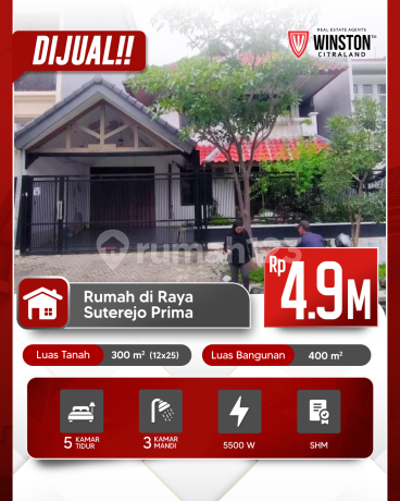 Dijual Rumah Suterejo Prima Depan Jalan Kembar Depan Murah