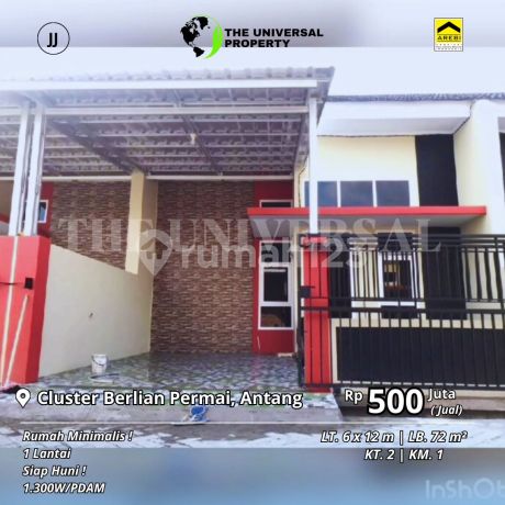 Rumah Jual Makassar Cluster Berlian Permai Antang Siap Huni jj 