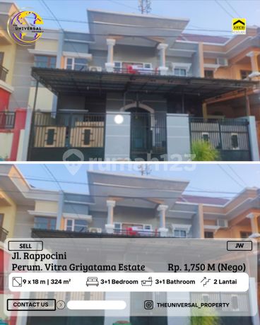 Dijual Rumah 2Lt Perum Citra Griyatama Estate Rappocini Nego