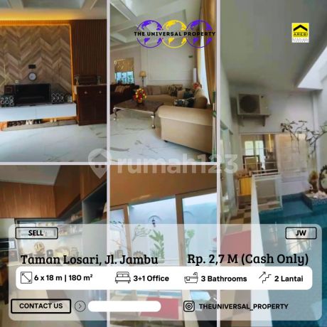 Dijual Rumah 2LT Taman Losari Tanjung Bunga Cash Only Siap Huni 