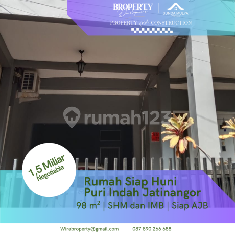 1. Rumah Dijual di Puri Indah Jatinangor, Luas 98m² 1. Rumah Dijual di Puri Indah Jatinangor, Luas 98m²