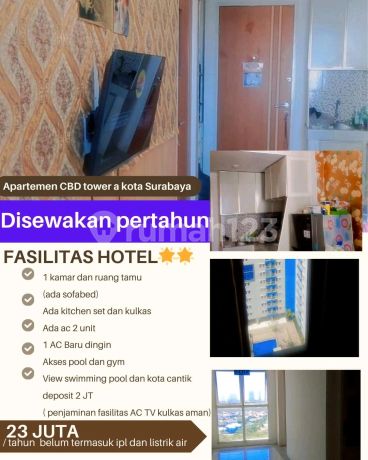 Disewakan Apartemen Puncak Cbd Wiyung .2 Br .furnished 