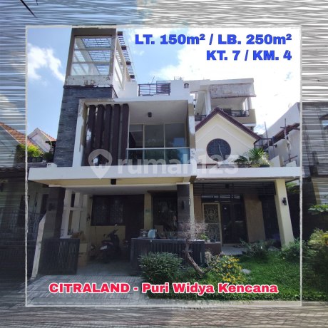 Rumah 3lantai Puri Widya Kencana Citraland Dengan 7kt Dan Split Level