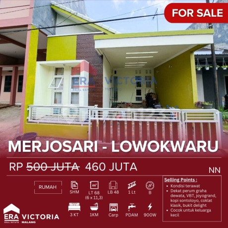 Dijual Rumah Area Lowokwaru Dekat Sekolah Berkuda, Kafe Kuliner Joyogrand dan Kampus-Kampus.