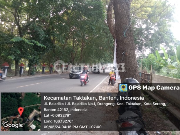 Tanah Jalan Raya Cilegon Serang Dekat Griya Baladika Asri