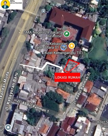 173. Turun Harga Dijual Rumah 2 lantai Kebayoran Lama Belakang Pakubuwono & SMUN 29 Cocok untuk Bisnis Properti Kost, Guesthouse, Homestay & Hostel