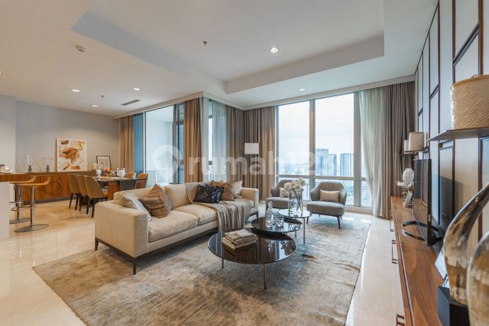 Apartemen Mewah Private Lift 3+1 BR Dijual Kondisi Baru Unit Luas 186 M2