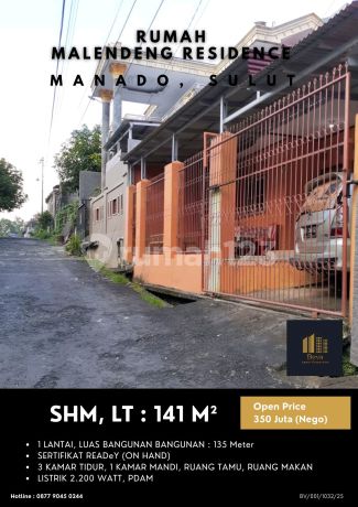 Di Jual Rumah di Malendeng Residancetikala, Kota Manado, Sulawesi Utara, Indonesia, 95129, Di Jual Rumah di Malendeng Residancetikala, Kota Manado, Sulawesi Utara, Indonesia, 95129,