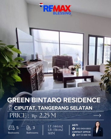 Dijual Rumah 2 Lantai siap huni Green Bintaro Residence, Ciputat Dijual Rumah 2 Lantai siap huni Green Bintaro Residence, Ciputat