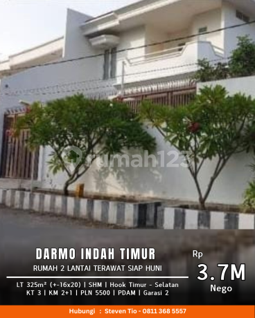 Dijual rumah 2 lantai Surabaya Barat Darmo indah Timur Terawat Dijual rumah 2 lantai Surabaya Barat Darmo indah Timur Terawat