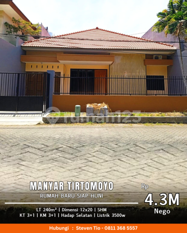 Dijual Rumah Jalan Manyar Tirtomoyo, Surabaya