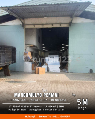 Gudang Margomulyo Permai Blok A Udah Renovasi. Ditinggikan 1 M Gudang Margomulyo Permai Blok A Udah Renovasi. Ditinggikan 1 M