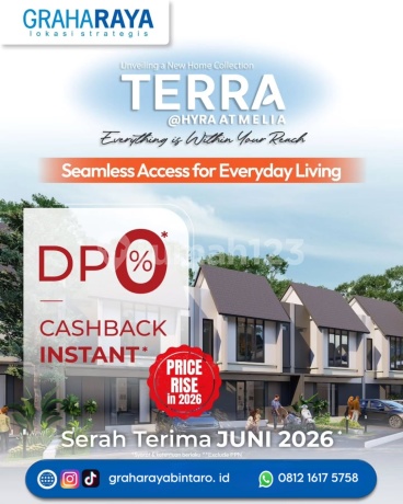 Terra Type At Hyra Melia Graha Raya New 2-Story House Strategic Location