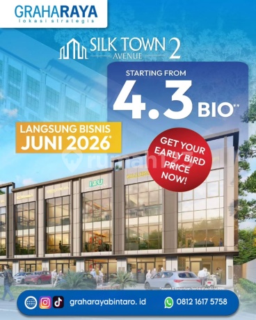 Silktown Avenue 2 Graha Raya Shop House Modern Design Near Highway & Bintaro