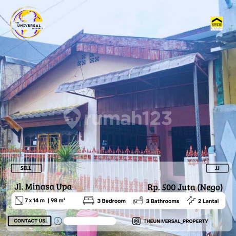 Dijual Rumah 2LT Perum BTN Minasa Upa Harga Nego Siap Huni JJ