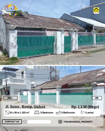 Dijual Rumah 1Lt Dalam Kota Komp. Unhas Sunu Strategis Nego Ar