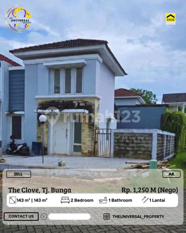 Dijual Rumah 1Lt The Clove Residence Tj Bunga Strategis Ar