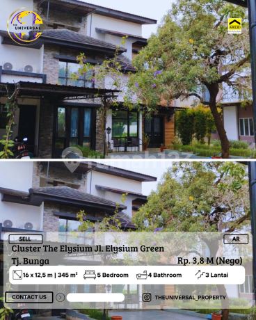Dijual Rumah 3Lt Cluster Elysium Tanjung Bunga Siap Huni Nego Ar