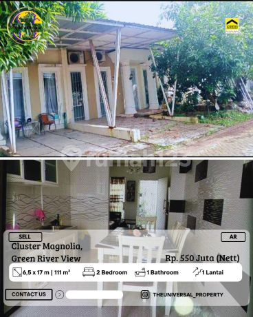 Dijual Rumah 1Lt Green River View Magnolia Residence Hrg Nett Ar