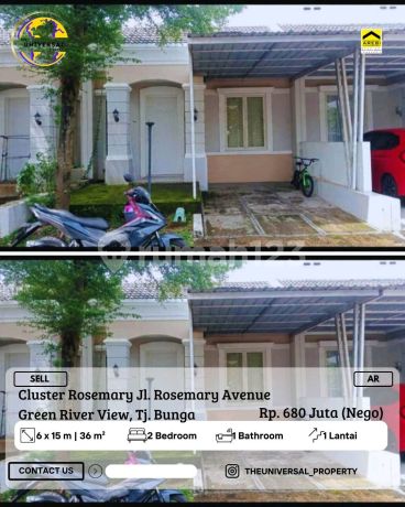 Dijual Rmh Minimalis 1Lt Green River View Cluster Rosemary Ar