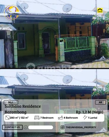 Dijual Rumah 1Lantai Solthana Residence Barombong 1,2 M Nego Ar