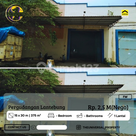 Dijual Gudang 1LT Pergudangan Lantebung Siap Pakai Strategis FW
