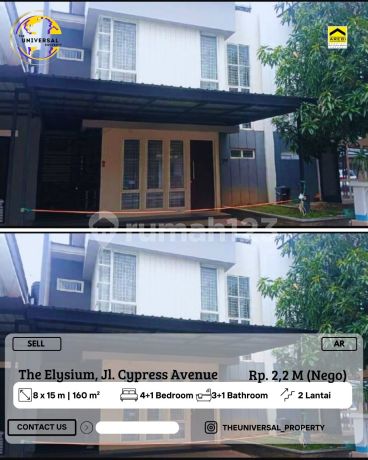 Dijual Rumah 2Lt Siap Huni Cluster The Elysium Tanjung Bunga Ar
