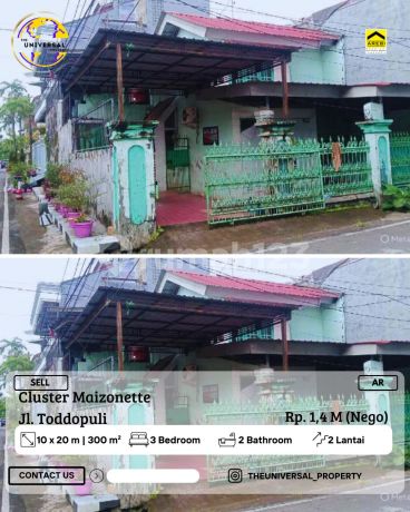 Dijual Rumah 2Lt Perum Maizonette Panakukkang Harga Nego Ar