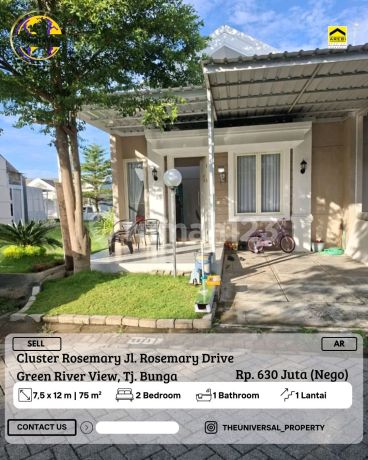 Dijual Rumah 1Lt Cluster Rosemary Green River View Hrg Nego Ar