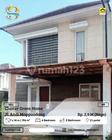Dijual Rmh 2Lt Green Home Jalan Andi Mappaodang Hrg 2,9 M Nego Ar Dijual Rmh 2Lt Green Home Jalan Andi Mappaodang Hrg 2,9 M Nego Ar