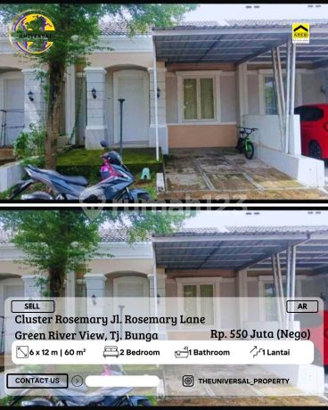 Dijual Rmh Cluster Rosemary Green River View 550 Juta Nego Ar