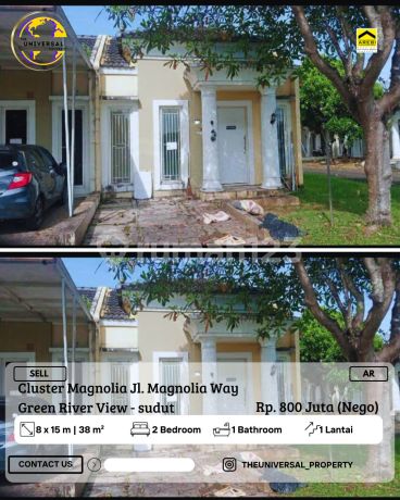 Dijual Rumah 1Lt Magnolia Residence Green River View Tj Bunga Ar