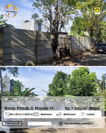 Dijual Tanah Kosong Komp. Pemda Jalan Mapala 7 Juta Per Meter Vc Dijual Tanah Kosong Komp. Pemda Jalan Mapala 7 Juta Per Meter Vc