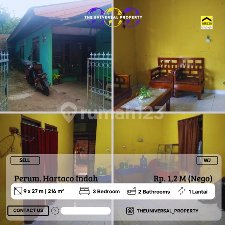 Dijual Rumah 1LT BTN Hartaco Indah Dg Tata Strategis Nego WJ Dijual Rumah 1LT BTN Hartaco Indah Dg Tata Strategis Nego WJ