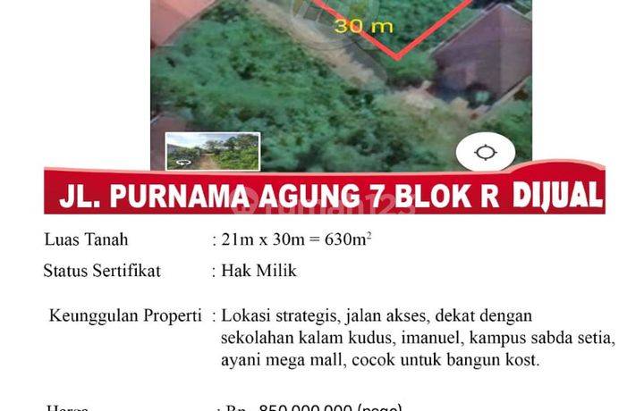 Tanah Purnama AGung 7 siap bangun 