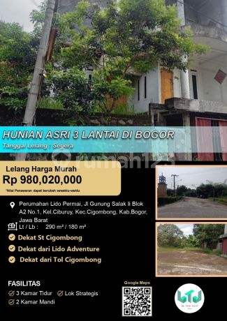 Hunian Asri 3 Lantai Megah dan Luas di Bogor