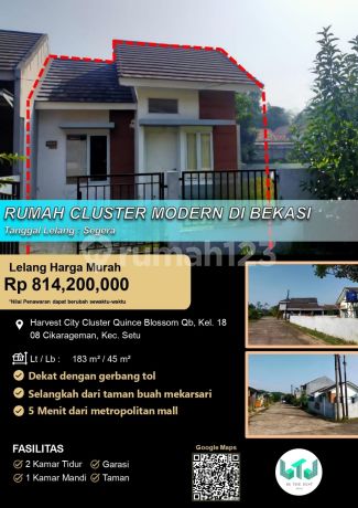 Rumah Siap Huni Cluster Modern Minimalis Harvest City Bekasi