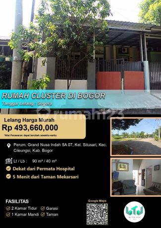 Comfortable, Green, Safe Cluster House in Cileungsi