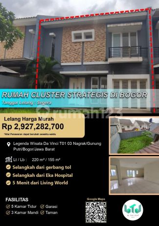 Rumah Cluster 2 Lantai Nyaman dan Asri Lokasi Strategis di Bogor