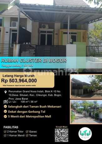 Rumah Cluster Minimalis Halaman Luas di Bogor Rumah Cluster Minimalis Halaman Luas di Bogor