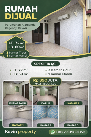 Rumah 1 Lantai di Alamanda Regency Bekasi